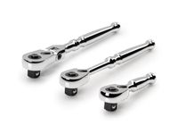 TEKTON 3/8 Inch Drive Quick-Release Small Body Ratchet Set (3-Piece) | SRH99122