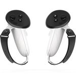 AMVR Controller Grips Compatible with Meta Quest 3S / Quest 3, Silicone Accessories Non-Slip Handle Cover, Adjustable Soft Hand Strap Fits Small and Medium Hands (Not Fit Official Charging Dock)