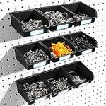 10 pcs Pegboard Bins with Hooks and