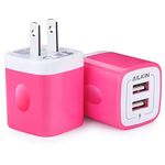 AILKIN 2 Pack Dual USB Wall Chargers, 2.1A, Compatible with iPhone, Galaxy, LG, Moto, Kindle, Fast Charging, UL Certified