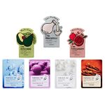 Tonymoly Super 7 Face Sheet Mask| Pack of 10|Sheet Face Mask for Glowing Skin|Facial Mask With Essence| Soothes Skin Irritation, Refines Pores & Skin Radiance|Sheet Mask Combo