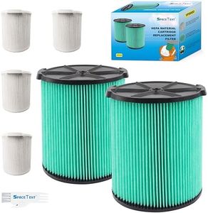 SpaceTent 2 pack VF6000 5-Layer HEPA Material Pleated Paper Filter for 5 to 20 Gallon RIDGID Wet/Dry Shop Vacuums