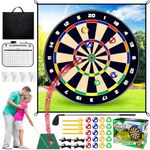 Golf Chipping Game Set, Golf Darts Chipping Game Outdoor, Golf Practice Mat Kids Golf Set with 20 Golf Balls, Sticky Golf Game for Indoor Outdoor Kids Adults, Golf Game Set for Golf Lovers Beginners.