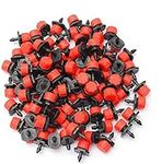 Kalolary 100Pcs 360 Degree Adjustable Irrigation Drippers Sprinklers 1/4 Inch Emitter Dripper Micro Drip Irrigation Sprinklers for Watering System