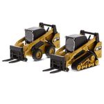 Diecast Masters 1:64 CAT 272D2 Skid Steer Loader & 1:64 CAT297D2 Compact Track Loader, Item 85693 Yellow