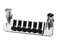 Guyker Guitar Bridge Tailpiece - Vintage TP 6 70's Bridges with Studs and Inserts Replacement Compatible with LP Les Paul 6 String Electric Guitar (Chrome)