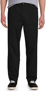 Harbor Bay by DXL Men's Big and Tall Continuous Comfort Pants Black x