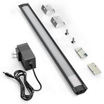 LED Under Cabinet Lighting, Under Counter Lighting with Touch Activated and 33 LED Chips Plug-in LED Light Bar for Kitchen, Cupboard, Shelf, Closet (Warm Light 3000K)