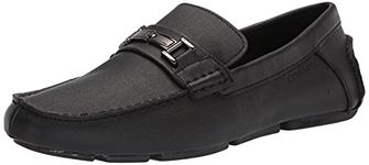 Calvin Klein Men's Magnus Loafer, Black Weave Emboss, 13