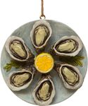 The Bridge Collection Oysters on Halfshells Ornament - Home for The Holidays - Christmas Tree Ornaments - Food Ornament - Oyster Ornament