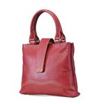 Money iin Sling Bag for Women Original Genuine Leather/Pure Leather Handheld Bags for Ladies with Cross Body Long Handle Medium Size (Red)