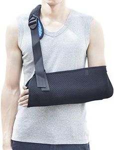 Arm Sling - Dislocated Shoulder Sling for Broken Arm Immobilizer Wrist Elbow Support - Ergonomic, Lightweight, Breathable Mesh, Neoprene Padded Strap - for Men & Women, One Size