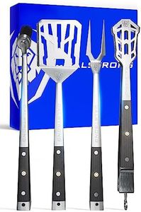 Dalstrong 4-Piece Professional BBQ Pitmaster Grill Set - Premium High-Carbon Stainless Steel Grilling Accessories - 18 inch Length - Silicone Brush, Spatula, Tongs, Fork - G10 Handles Kitchen Set