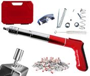 HITSHREE Manual Steel Nails Gun with 100pcs Nails - 5 Speed Adjustable Portable Nail Wall Shooting Machine - Fastening Tool for Wall Anchor and Wire Slotting (Nail Gun Full Kit)