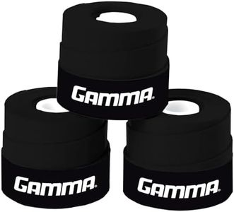 GAMMA Sports Supreme Overgrip for Tennis, Pickleball, Squash, Badminton, and Racquetball Racquets, 3 Count (Pack of 1), Black
