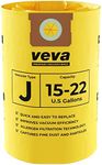 VEVA 10 Pack Premium Vacuum Filter Bags Type J 9067300 Work with Shop Vacuum 15-22 Gallon Vac - 90673