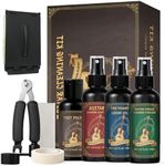 1DFAUL 9pcs Guitar Cleaning Maintenance Kit with Guitar Cleaner, Polish, Fretboard Oil, String Oil, for All Guitar Types, Ideal for Beginners, Players, and Collectors
