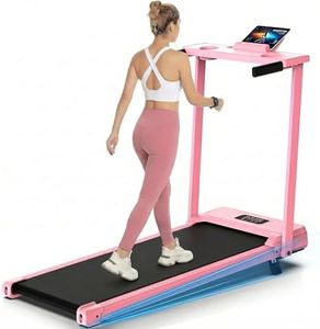 FUNMILY Incline Walking Pad Treadmill with Handle Bar, Folding Treadmills for Home Small, 3.5HP Portable Treadmill with Desk, 350 lbs Weight Capacity, Walking Pad with Remote Control and LED Display