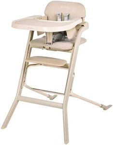 Unilove Grow with Me 2-in-1 Baby High Chair – Adjustable Toddler Chair with Baby Set, Removable Harness, One-Hand Seat & Footrest Adjustment, for Ages 6-60 Months - Sandy Beige