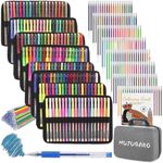 320 Pack Colored Gel Pens Set,160 Colored Gel pen with 160 Refills 100% More Ink, Include Glitter Metallic Pastel Neon Morandi Gel pens for Adults Coloring Books Drawing Crafts Bullet Journaling