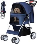 Azaeahom Pet Stroller 4 Wheels Dog 