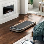 UREVO Wooden Walking Pad with SmartCoach APP, Under Desk Treadmill for Office, Portable Treadmills for Home, Walking Jogging Machine 1-6 km/h with Remote Control, Classic Wooden Aesthetic