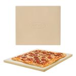 Unicook Square Pizza Stone 33cm, Heavy Duty Ceramic Baking Stone for Oven, BBQ and Grill, Ideal for Making Crisp Crust Pizza, Bread, Cookies and More, Thermal Shock Resistant, Durable and Safe