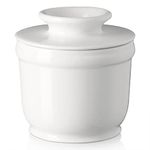 DOWAN Butter Crock, Porcelain Butter Keeper with Water Line for Soft Fresh Butter, No More Hard Keeper, French Butter Keeper Crock, Housewarming Gift & Indoor Home Kitchen Decor