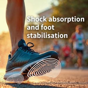 Double Strike Insoles for Men & Women – Shock Absorbing Arch Support, Antibacterial Shoe Inserts for Plantar Fasciitis, UK Sizes 3-12.5