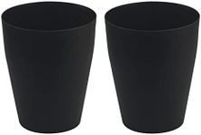 Feisco Small Trash Can,1.5 Gallon Bathroom Wastebasket Garbage Can for Bathroom Kitchen Bedroom Office (Pack of 2, Black)