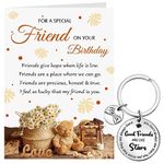 Tenare Bear Gifts Funny Friend Gifts Include Birthday Cards Cute Cards and Envelopes Funny Friendship Keyrings for Your Friends Birthday Gifts