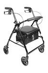 Pepe - Walker with Seat and Wheels, Rollators 4 Wheel with Seat Folding Lightweight, Folding rollator, Mobility Walker, Walking Frame with Wheels Folding, Walking Aid with Seat