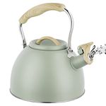 Whistling Kettle,3L Stove Induction Kettle, Stovetop Stainless Steel Tea Kettle, Stainless Steel Whistling Kettle, for Gas Hobs, Induction and Electric Hobs