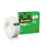 Scotch Magic Tape, 1 Roll , 19 mm x 33 m - General Purpose Sticky Tape for Document Repair, Labelling & Sealing