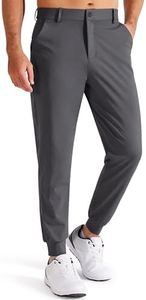 Libin Men's 4-Way Stretch Golf Joggers with Pockets, Slim Fit Work Dress Pants Athletic Casual Yoga Sweatpants for Men Baseball Pants, Dark Gray L