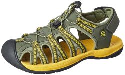 Woodland Men's Olive/Yellow MESH Sandal-7 UK (41EURO) (BS3019HD)