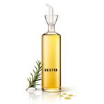 Olietta Oil Dispenser Borosilicate Glass Olive Oil Bottle 500ml 0.5 Litre - Non-Drip No-Rubber-Seal Pourer & Vinegar Drizzler, Leakproof & Easy to Clean for Kitchen and Table