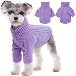 Kuoser Dog Jumper small, Dog sweater Pet Knitted Pullover Winter Warm Vest for Small & Medium Dogs puppy jumper, Dog christmas jumper Cold Weather Coat Costume Doggie Sweatshirt（XS-XL）