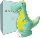 Hapinest Ceramic Dinosaur Piggy Bank for Boys, T-Rex | Nursery Decor and Gifts