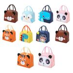 Cots and Cuddles 3D Animal Lunch Bag Insulated Lunch Bags for Boys and Girls Kids School, Picnic, Return Gifts, Office |Random Design, 10Pcs