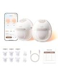 eufy Heated Wearable Breast Pump E20, 3 Heat Levels, FHands-Free Breast Pump with Innovative HeatFlowTM, Optimized Rhythm via App, Hospital-Grade SSuction, Ultra-Slim and Quiet for In-Bra Use