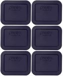 Pyrex 7213-PC 1.9 Cup Dark Blue Rectangle Plastic Food Storage Lid, Plastic, Dark Blue, 1.9 Cup