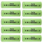 Kastar Rechargeable Ni-MH Battery 2/3AAA 1.2V 400mAh Flat Top Replacement for Solar Light, Solar Flowers, Remote Control, Garden Light [10Pcs]