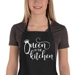 Funny Aprons for Women, Kitchen Chef Cooking Apron with 2 Pockets, Cute Baking Gift for Bakers, Birthday Housewarming Christmas Apron Gifts for Mom Wife Sister Aunt Grandma