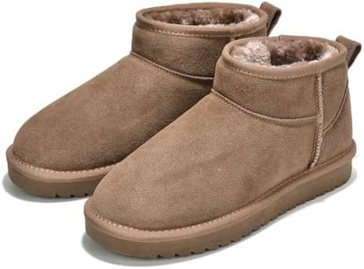 Project Cloud 100% Genuine Leather Ankle Boots for Women - Water Resistant with Memory Foam Insole Winter Boots for Women - Trending Shoes & Comfortable Women's Ankle Boots (Hippy_W, MUSHSUEDE,8)