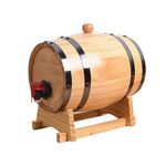 Whiskey Decanter,1000ml Wooden Whiskey Keg Barrel Decanter,Functional Novelty Whisky and Spirits Drinks Holder,Oak Timber Wine Making Barrels with Tap,Leak Proof Brandy Bucket Wine Storage Holder