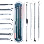 Scheibe Whitehead Popping |Blackhead Remover | Pimple Comedown Extractor Tool with Case Treatment for Blemish | Zit Removing for Nose Face Skin | Remover Tools Kit - Set of 4