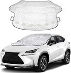 BlueStars Windshield Cover for Ice and Snow | Heavy Duty 4 Layers Protection | Frost Cover Sun Shade for Cars, SUVs, Trucks | Waterproof Winter Car Accessories | Large (57" x 47")