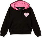 Amazon Brand - Jam & Honey Girls Cotton Hooded Neck Lightweight Sweatshirt (JHAW20GSWT120_Jet Black_6-7 Years_Black3_6 Years-7 Years)