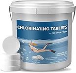 Swimming Pool Chlorine Tablets 1 LB 1 Inch ，Slow-Dissolving Long-Lasting Stabilized Tabs for Indoor & Outdoor Swimming Pool Hot Tub SPA，Hot Springs, 90% Available Chlorine (1LB)